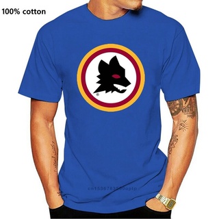ระบายอากาศได้ เสื้อคู่รัก - ผู้ชายเสื้อยืด AS Roma อัลตร้าหมาป่าโลโก้ความทุกข์เสื้อยืดโลโก้ขนาดบวกที