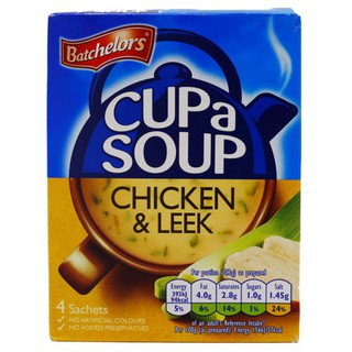 Batchelors Cup A Soup Chicken &amp; Leek 86g แบทเชลอร์คัพเอซุปไก่สกัด 86 กรัม