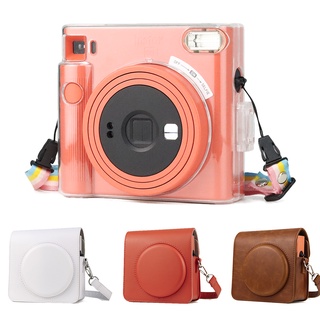 ✨Free Sticker✨Fujifilm Instax Square SQ1 Case PU Camera Bag Transparent Clear Cover