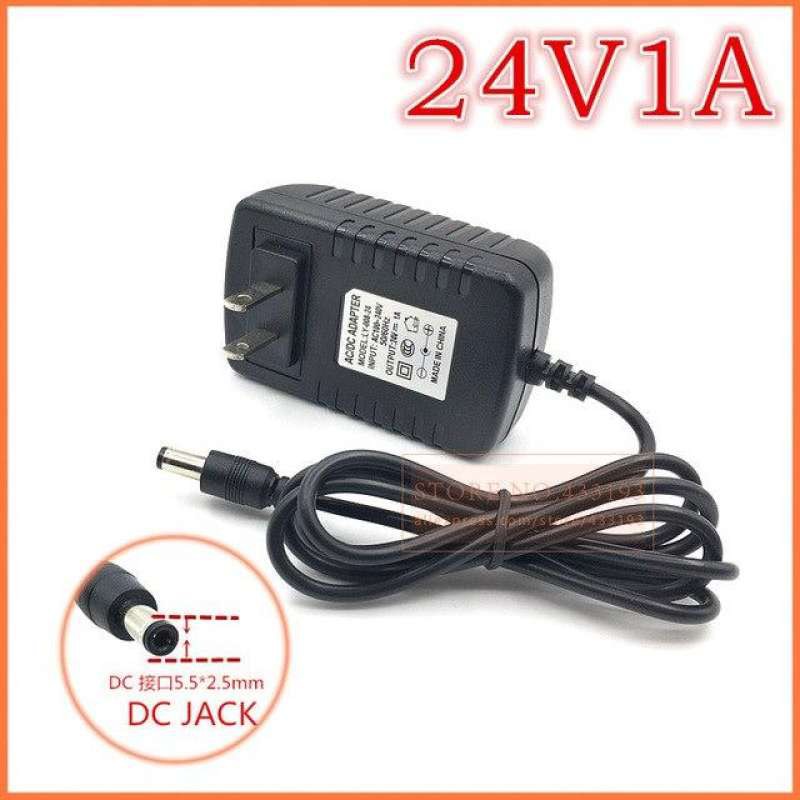 ที่ชาร์จ DC 24V 1A หัวขนาด 5.5mm x 2.1mm-2.5mm คุณภาพสูง ผ่านมาตรฐาน CE UL RoHS