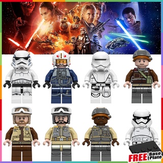 Star Wars Minifigures Storm Trooper Rebel Pilot Rebel Troop Flame Trooper ของเล่นของขวัญตัวเลขขนาดเล็ก C041-C048