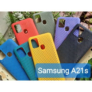 เคส Samsung A21s ซิลิโคน+ระบายความร้อน