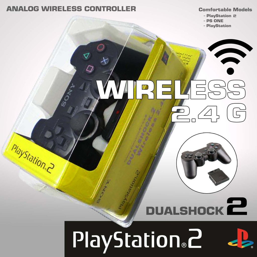 Ps2 จอย Playstation 2 PS2 Controller DUALSHOCK 2 รุ่น Wireless 2.4G (OEM)