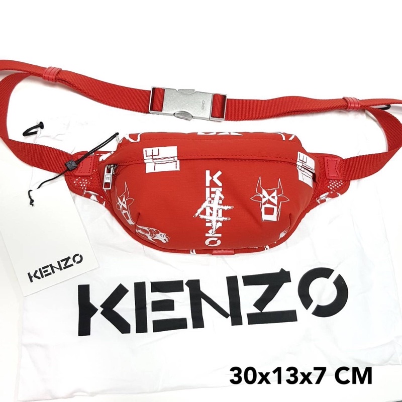 Kenzo sign and symbol belt bag / bumbag กระเป๋าคาด อก เคนโซ ของแท้ ส่งฟรี EMS ทั้งร้าน