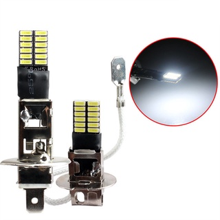 1 ชิ้น H1 H3 T10 หลอดไฟ LED Super Bright สีขาว Canbus 4014 24SMD ไฟตัดหมอกรถยนต์ 12V 8W 6000K สีขาวทำงานกลางวันไฟท้ายรถยนต์ LED อัตโนมัติ