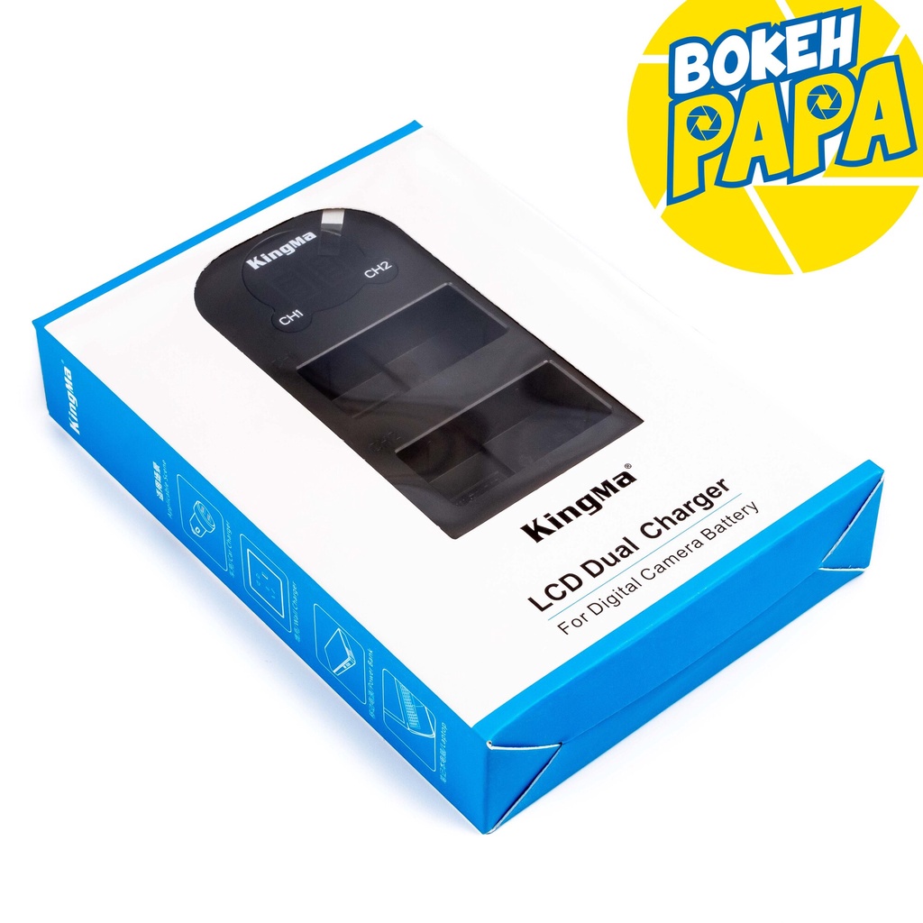 KingMa แท่นชาร์จแบ็ตเตอรี่ BLC12 LUMIX / LEICA Q แบบ USB มีหน้าจอ คู่ ( Camera Battery Charger BLC12E ) BLC-12