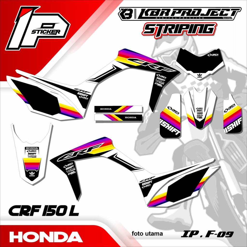 CRF 150 L striping CRF 150 L HONDA สติ๊กเกอร์รถมอเตอร์ไซด์ variation Racing IP.F-09 สติ๊กเกอร์มอเตอร