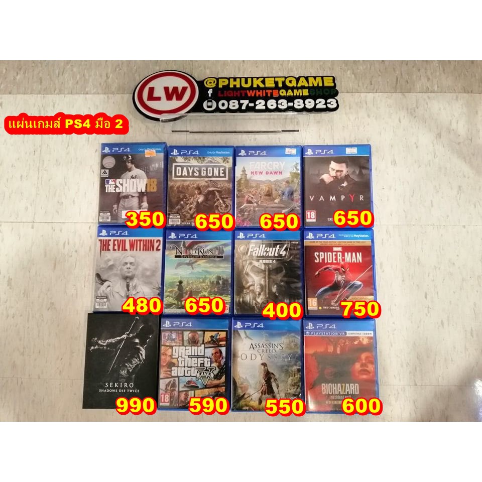 [PS4][มือ2]Show18/Daysgone/FarcryNewDawn/VamPYe/The EvilWithIn2/NinoKuni2/Fallout4/Spiderman+Dlc/Ser