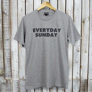 WhiteSandT-Shirt/EVERYDAY SUNDAY(W010)/เสื้อผ้า/เสื้อผ้าผู้ชาย/เสื้อยืดคอกลม/เสื้อแขนสั่น/Cotton100%/ผ้าฝ้าย