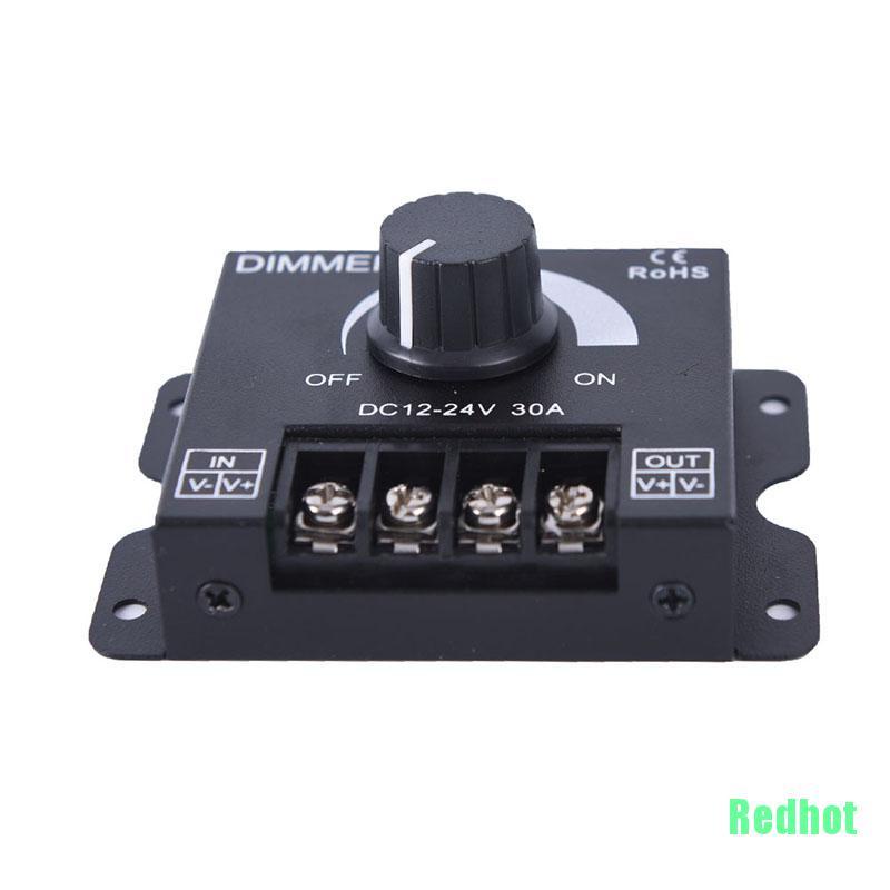(Redhot) สวิตช์ควบคุมไฟหรี่ Led Dc12v 24V 30A สีดํา สําหรับ 1 ชิ้น