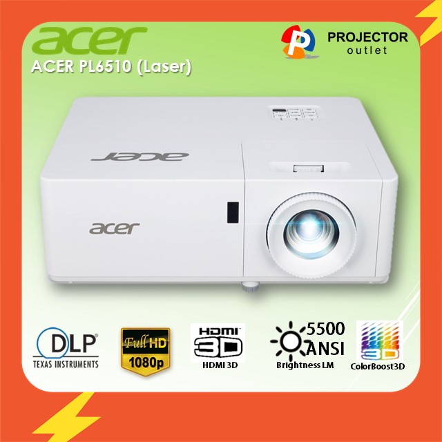 Acer Projector รุ่น PL6510 (Laser, FULL HD) ประกัน3ปีทุกชิ้นส่วน รองรับ4K UHD