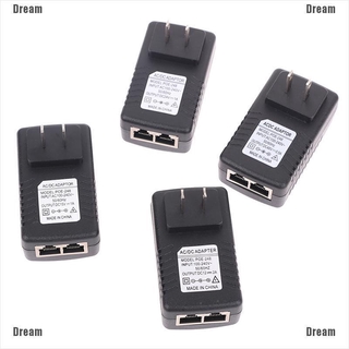 &lt;Dream&gt; อุปกรณ์แปลงพาวเวอร์ซัพพลายผ่านสาย POE LAN AC 110V-240V เป็น DC 12V 15V 24V 48V 0.5A 1A