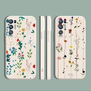 เคสโทรศัพท์มือถือซิลิโคนลายดอกไม้สําหรับ Oppo Reno6 Z 5G Reno 5 Pro 4 4G 3 Reno2 Z F