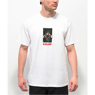 เสื้อยืดแขนสั้น พิมพ์ลาย HUF x Marvel Wolverine สีขาวS-5XL