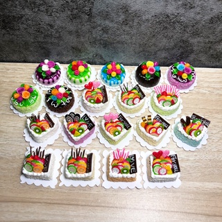 [M] เค้กจิ๋ว เค้กผลไม้จิ๋ว เค้กดินปั้นจิ๋ว #ของจิ๋ว #miniature