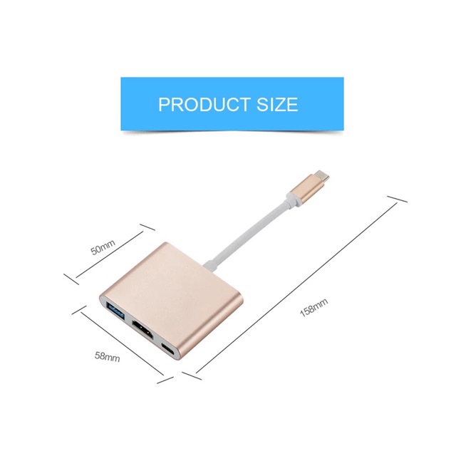 Usb C HDMI อลูมิเนียม Usbc HDMI ใช้งานร่วมกับ3.1 รูปที่ 6