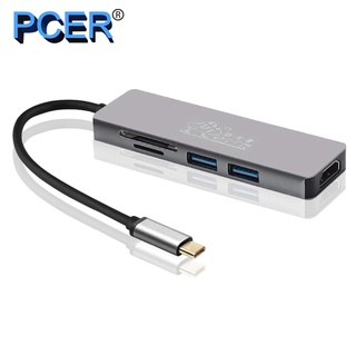 [ลด15% โค้ดPROJ556] PCER USB Type C to HDMI + 2 USB + SD + TF