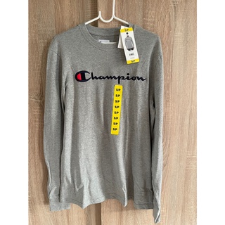 เสื้อยืดคอกลมแขนยาว Champion classic big script logo long sleeve t- shirt ของแท้ 100%