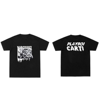 【Boutique Selection】เสื้อยืดแขนสั้น ผ้าฝ้าย 100% พิมพ์ลาย Awesome Playboi Carti สไตล์ฮิปฮอป สําหรับผู้ชาย 2 ชิ้น LHZYS-5