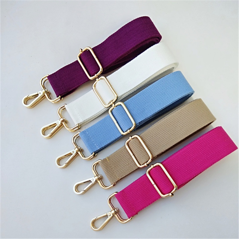 3.8 ซม.สายคล ้ องไหล ่ ผ ้ าฝ ้ ายกระเป ๋ าอุปกรณ ์ เสริมสายคล ้ องไหล ่ ปรับCrossbodyหญิงกระเป ๋ าสีทึบแฟชั ่ นสายยาว
