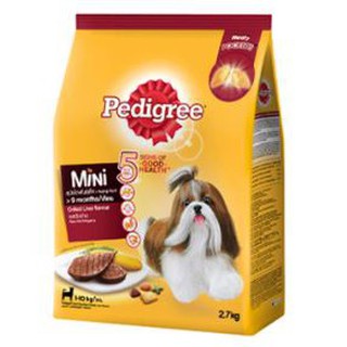 PEDIGREE MINI เพดดิกรี มินิ รสตับย่าง ขนาด 2.7กิโลกรัม อาหารสุนัขพันธุ์เล็ก 2.7kg เพดดีกรี Grilled Liver