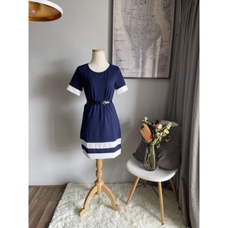 💙🤍 SHEIN Color Block Shortsleeved Dress