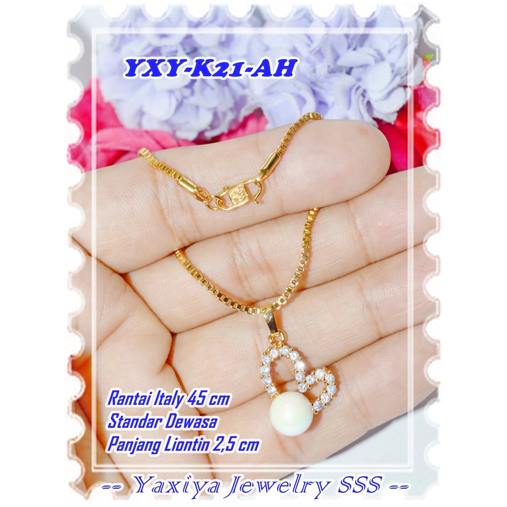 YXY-K21-AH Love Pearl Gold สร้อยคอชุบทอง 18K ยี่ห้อ Yaxiya ดั้งเดิม