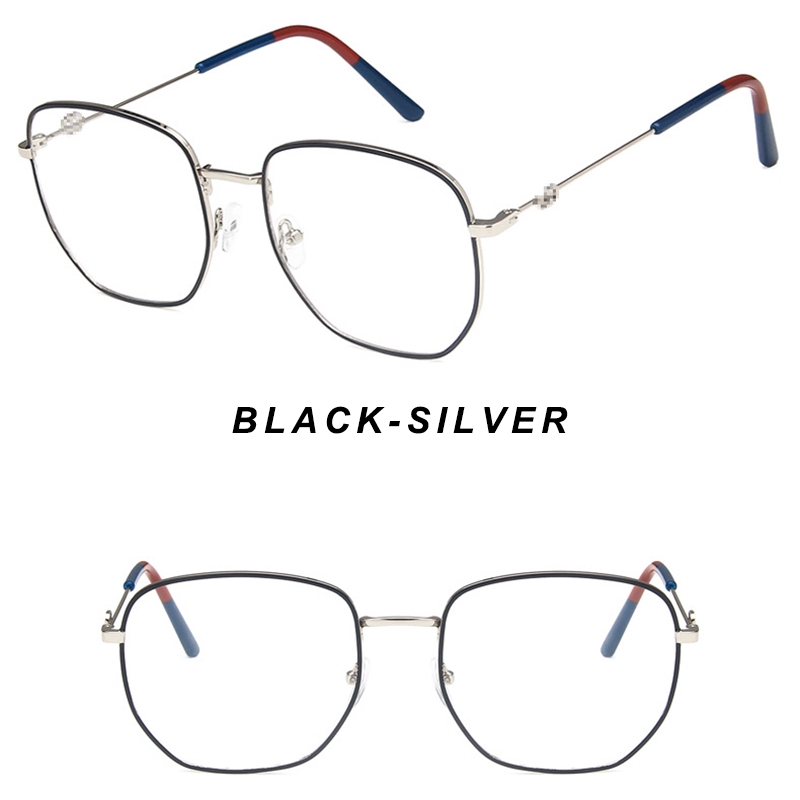 【Myopia Glasses】G Fashion Square Metal Frame Eyeglasses Women/Men