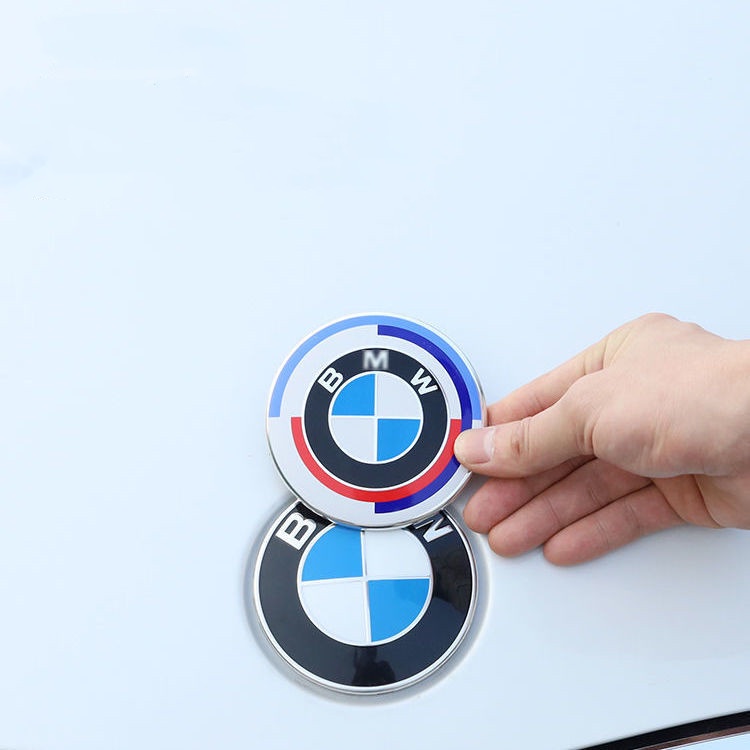 BMW สติ๊กเกอร์ติดรถ โลโก้รถยนต์ ด้านหน้า และด้านหลัง สําหรับ BMW 50th Commemorative Edition 5 series 3 series 6 series GT X5 X3 X1 M5 M3 - รูปที่ 5
