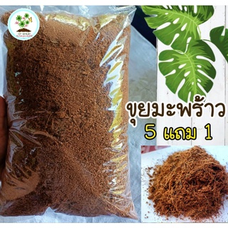 ขุยมะพร้าว ขุยมะพร้าวละเอียด(3 ลิตร) สุดคุ้ม ซื้อ 5 ถุง แถมฟรี 1 ถุง