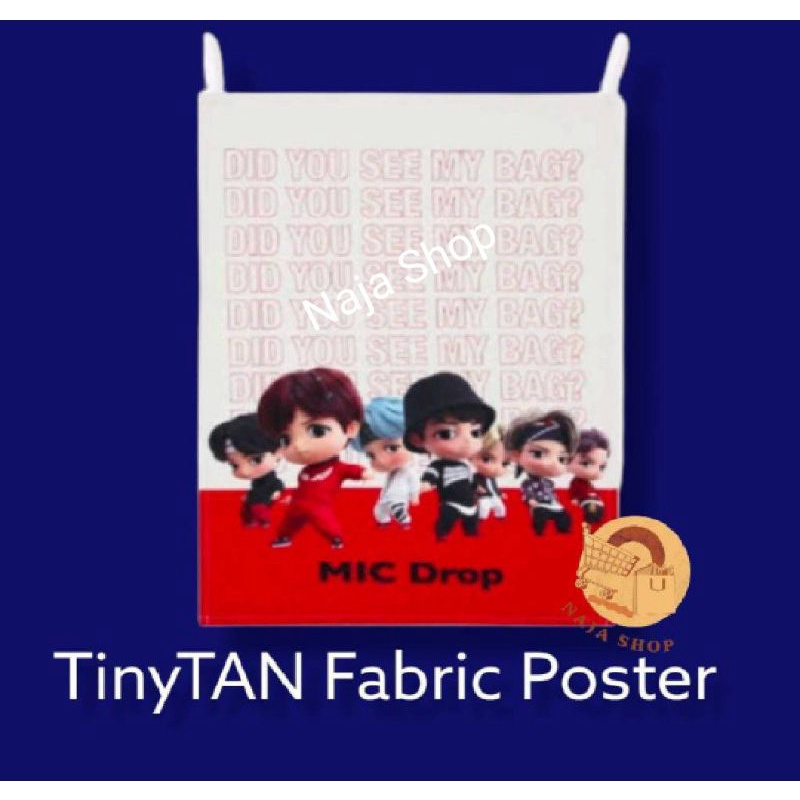 โปสเตอร์ผ้า TinyTAN  ลิขสิทธิ์แท้ส่งตรงจากเกาหลี 💯%📌#BTS TinyTAN Fabric Poster MIC DROP พร้อมส่ง🚩🚩