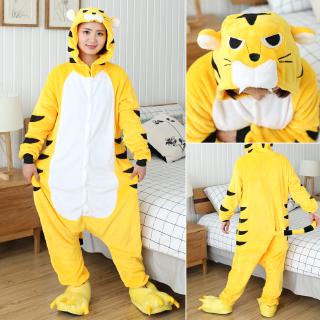 ชุดนอนคอสเพลย์ การ์ตูนอนิเมะ เสือสีเหลือง Kigurumi เหมาะกับเทศกาลฮาโลวีน สําหรับผู้ชาย และผู้หญิง