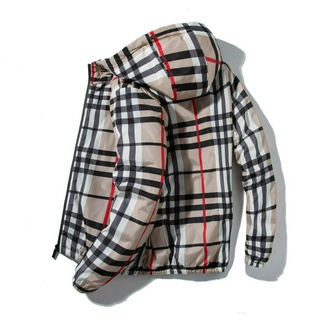 M-5XL Mens Plaid Hooded Jacket Fashion Trendy Sports Jacket