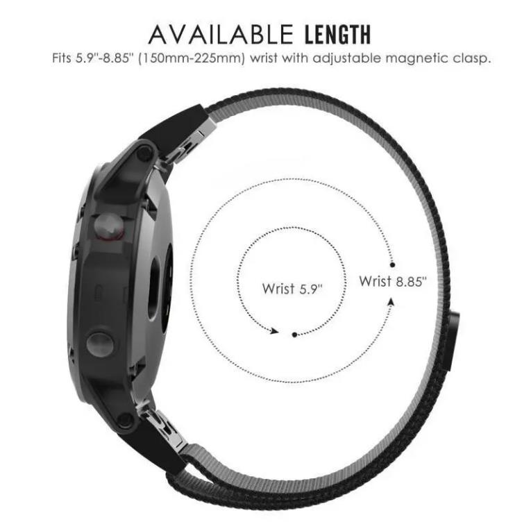 สายนาฬิกาข้อมือแม่เหล็ก แบบเปลี่ยน สําหรับ Garmin Fenix 3 HR 5X 6x 6 Pro 5 Plus 20 22 26 มม. Forerunner 935 945