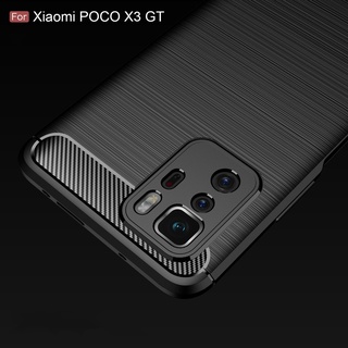 เคสโทรศัพท์คาร์บอนไฟเบอร์แบบนิ่มกันกระแทกสําหรับ Xiaomi Poco X3 GT