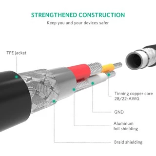 Ugreen สายชาร์จเร็ว Lightning to USB 2.0 MFi Certified Lightning to USB 2.0 Charging 2.4A รุ่น US155