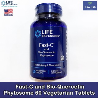 วิตามินซี ไบโอ-เควอซิติน Fast-C and Bio-Quercetin Phytosome 60 Vegetarian Tablets - Life Extension