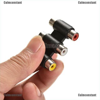 อะแดปเตอร์เชื่อมต่อเสียงวิดีโอ 3 rca av coupler 3rca female to female mini