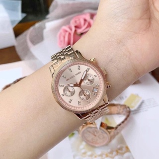 น💕🎊าฬิกาข้อมือ MK watch สายสีโรสโกล หน้าปัดrosegold 37 มิล 😃