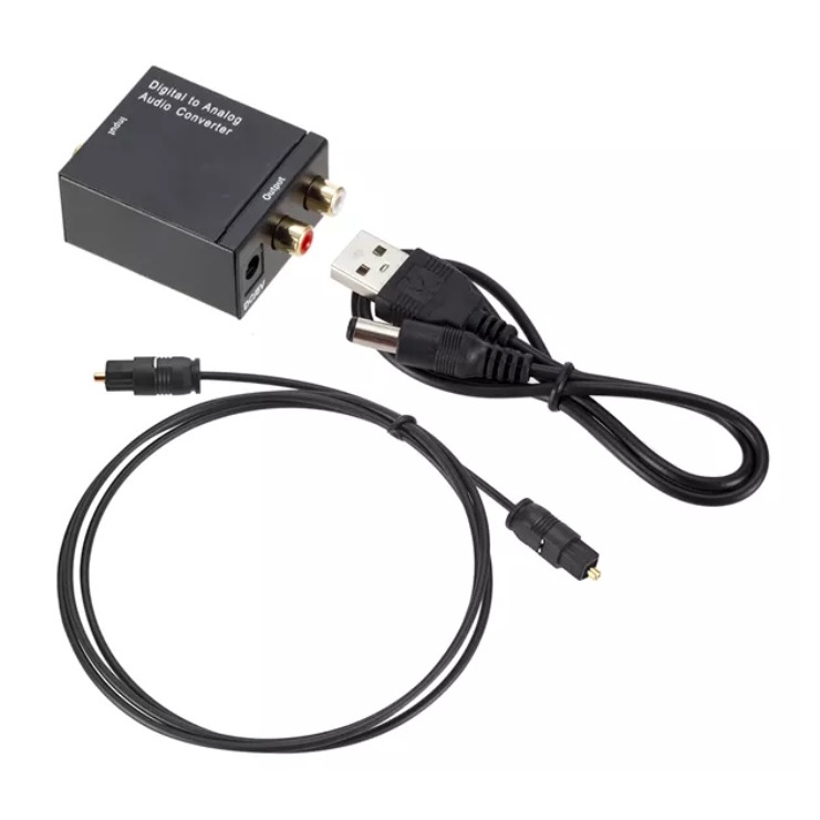 GC0068 Analog To Digital Audio Converter L/R RCA Coaxial Optical Toslink SPDIF output converter อะแดปเตอร์สำหรับทีวี