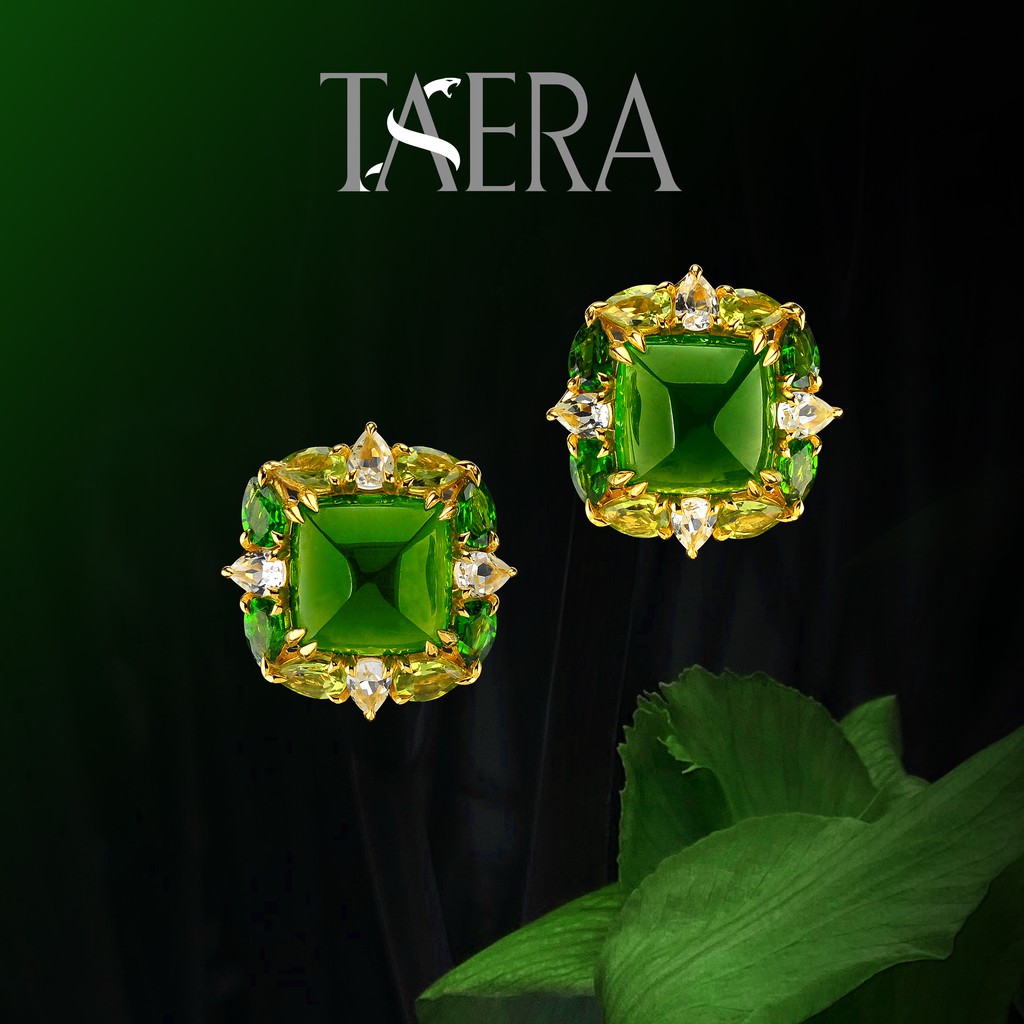 A green Moment of Memory Silver earrings with Sugarloaf Serpentine ...