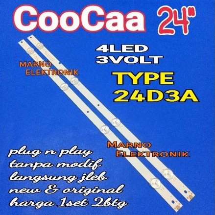COOCAA 24IN 24D3A COCA 24D3A 4K 3V LED TV BACKLIGHT
