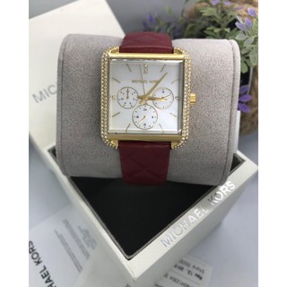 MICHAEL KORS White Dial Leather Strap Ladies Watch MK2770