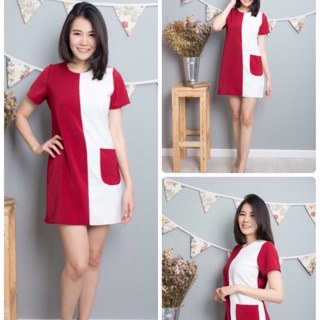 Two tone hanako dress