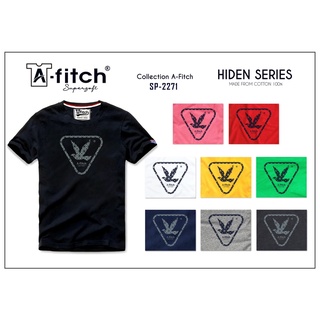 A-FITCH Supersoft T-Shirt SP-2271 เสื้อยืด คอกลม สกรีนกำมะหยี่ ลายสวย ผ้านุ่ม สวมใส่สบาย