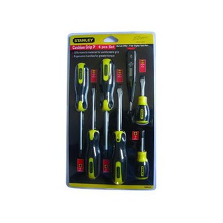 screwdriver 6EA/SET STANLEY SCREWDRIVER SET Hand tools Hardware hand tools ไขควง ไขควงชุด STANLEY 92-002 6 ชิ้น/ชุด สีเห