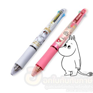 ปากกา ปากกาลูกลื่น 4 สี + ดินสอกด ในแท่งเดียวกัน 5 in MIN -185 ลาย Moomin (1ด้าม) ดินสอ เครื่องเขียน