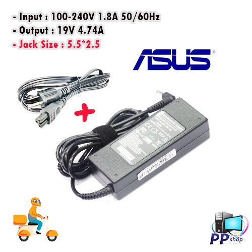 สายชาร์จโน๊ตบุ๊ค เอซุส Adapter ASUS 19V 4.74A 5.5*2.5 #3