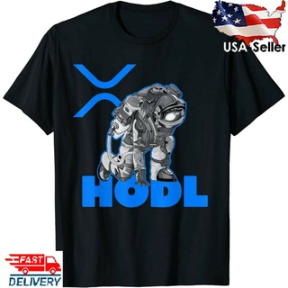 เสื้อยืดครอปเสื้อยืด พิมพ์ลายนักบินอวกาศ HODL XRP Crypto Moon สไตล์คลาสสิก ไม่ซ้ําใคร สําหรับผู้ชาย XRP 958090S-5XL