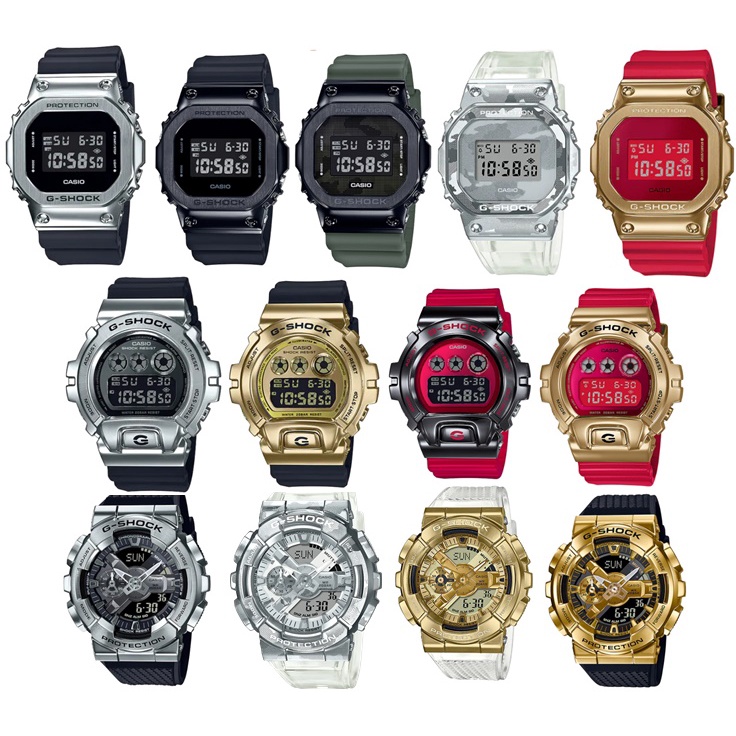นาฬิกา Gshock แท้ GM-5600 GM-6900 Series GM-5600-1 GM-5600B-3 GM-5600B ประกันศูนย์ 1 ปี(GM-5600SCM)